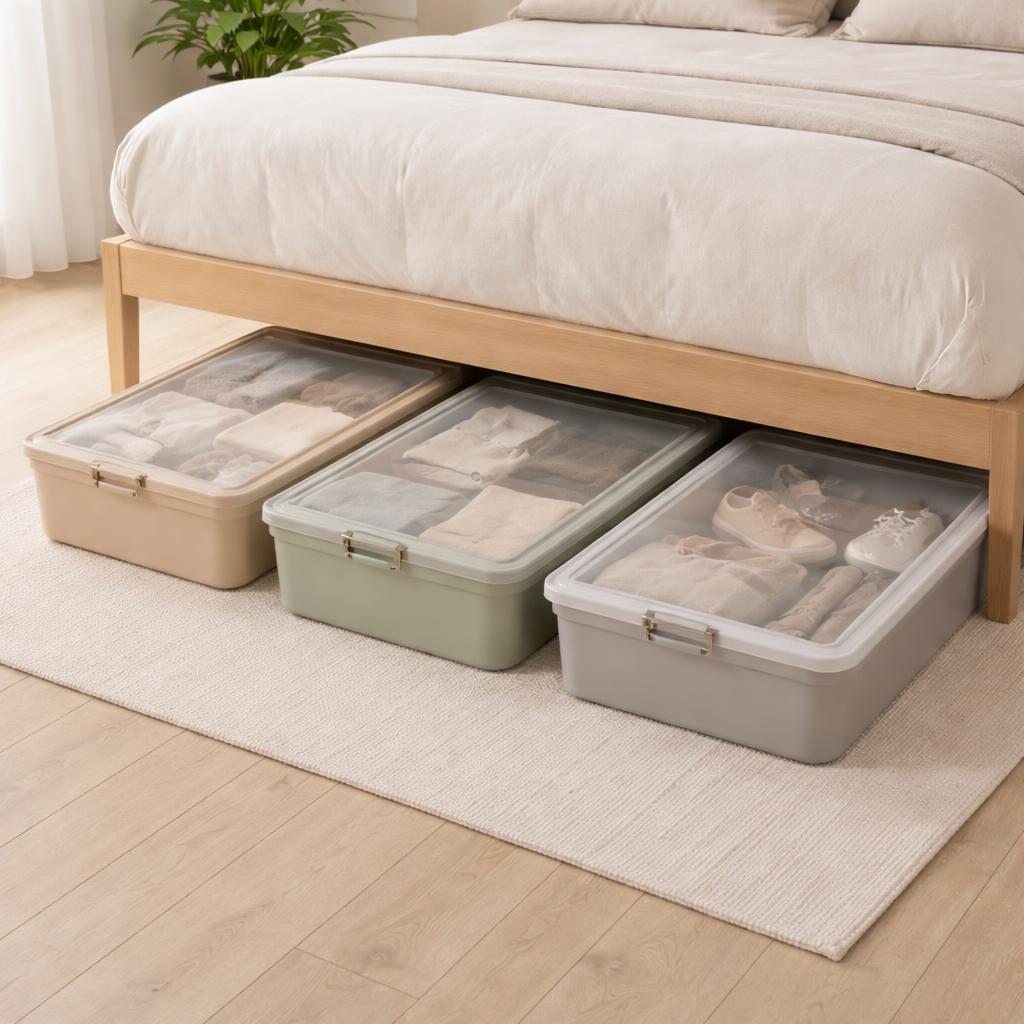 Under bed storage bins