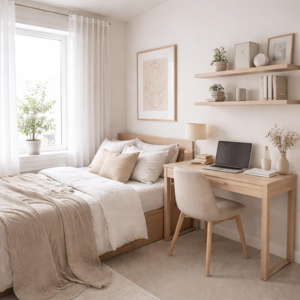 bedroom desk combo small room