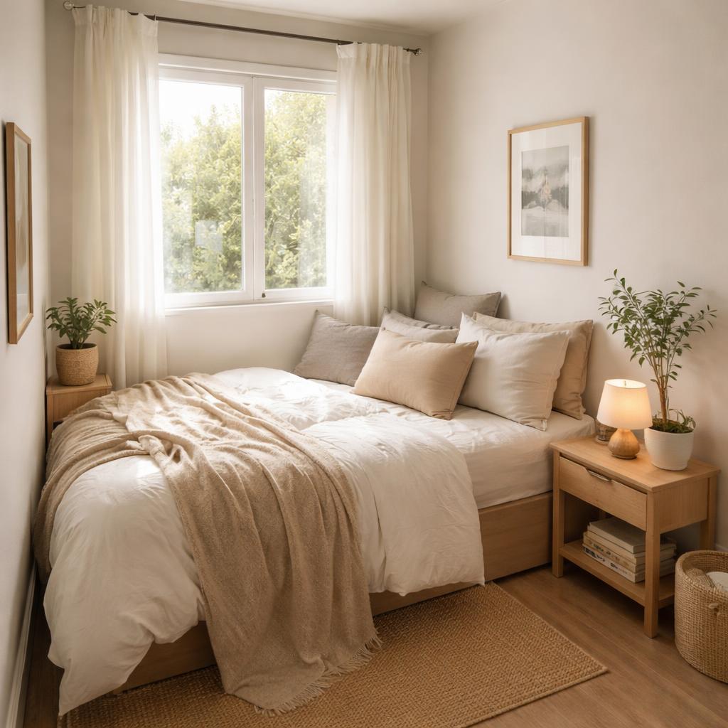 corner bed small bedroom layout