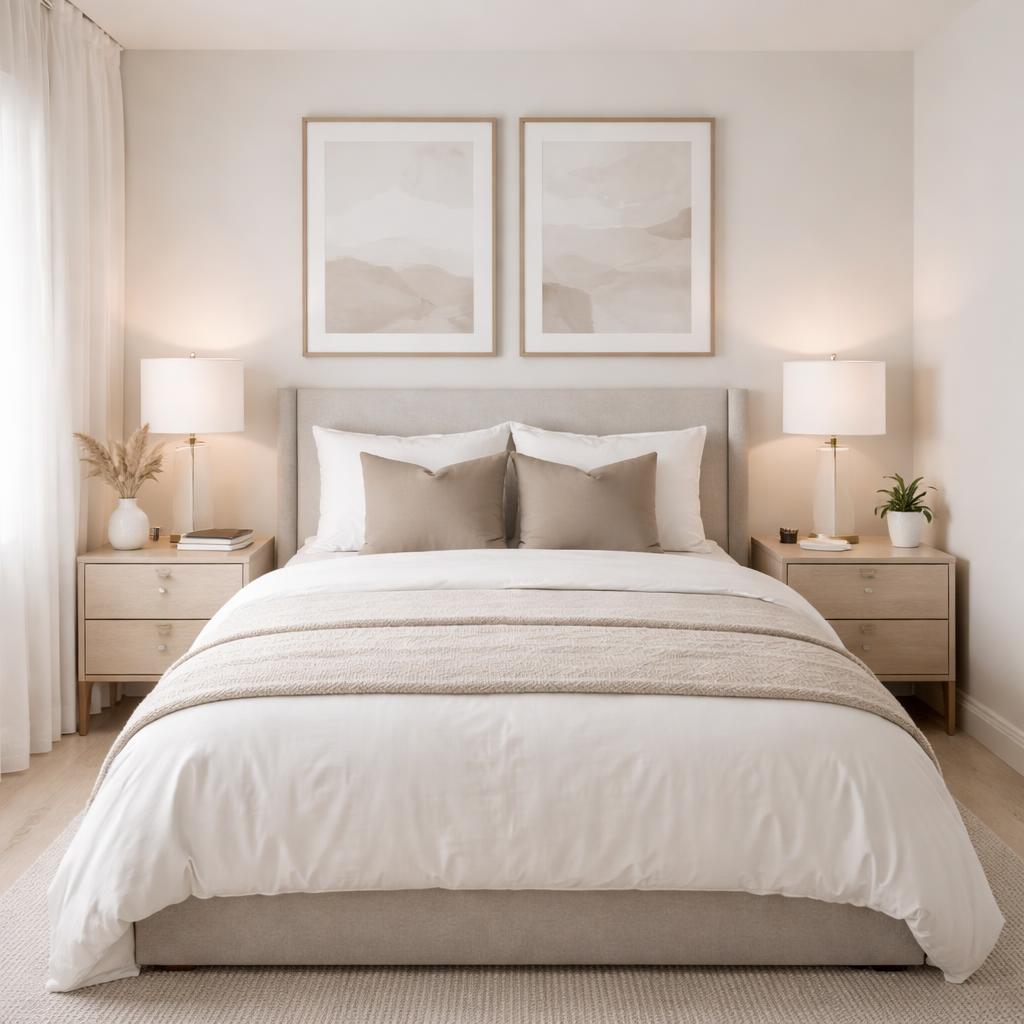 symmetrical bedroom layout