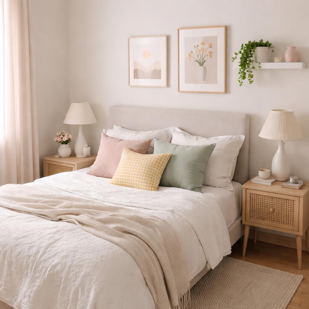 color accents small bedroom