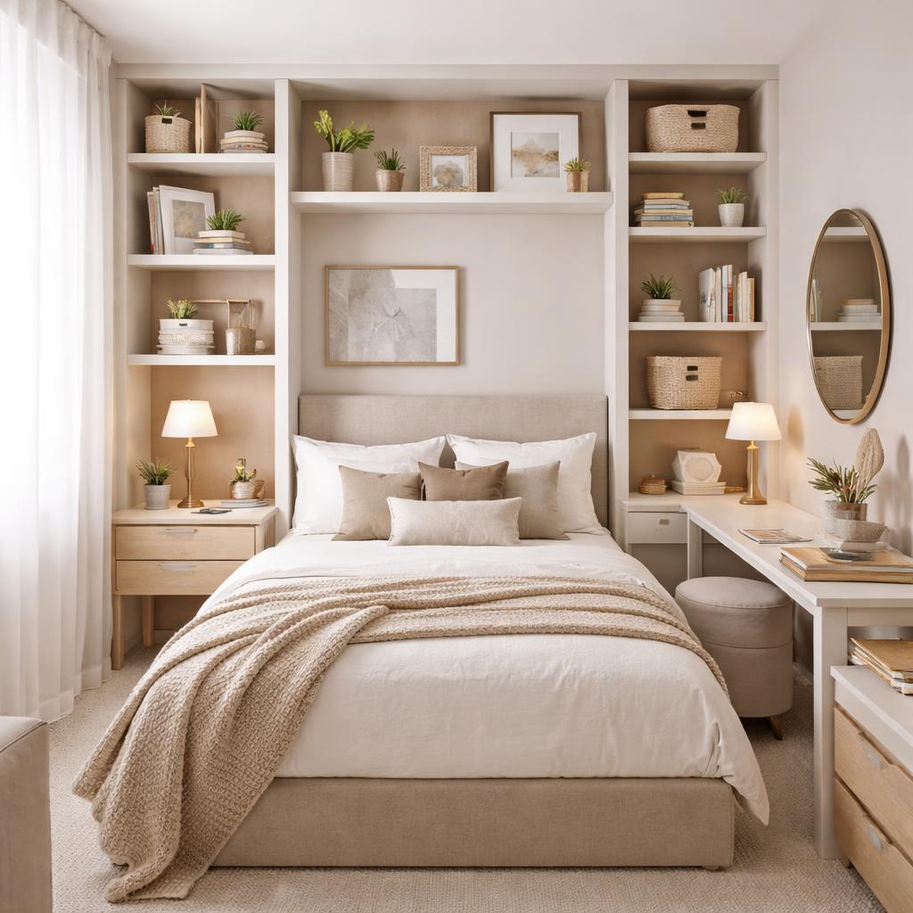 custom storage small bedroom