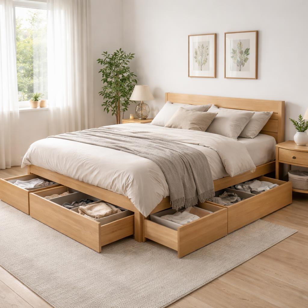 Under bed storage bedroom