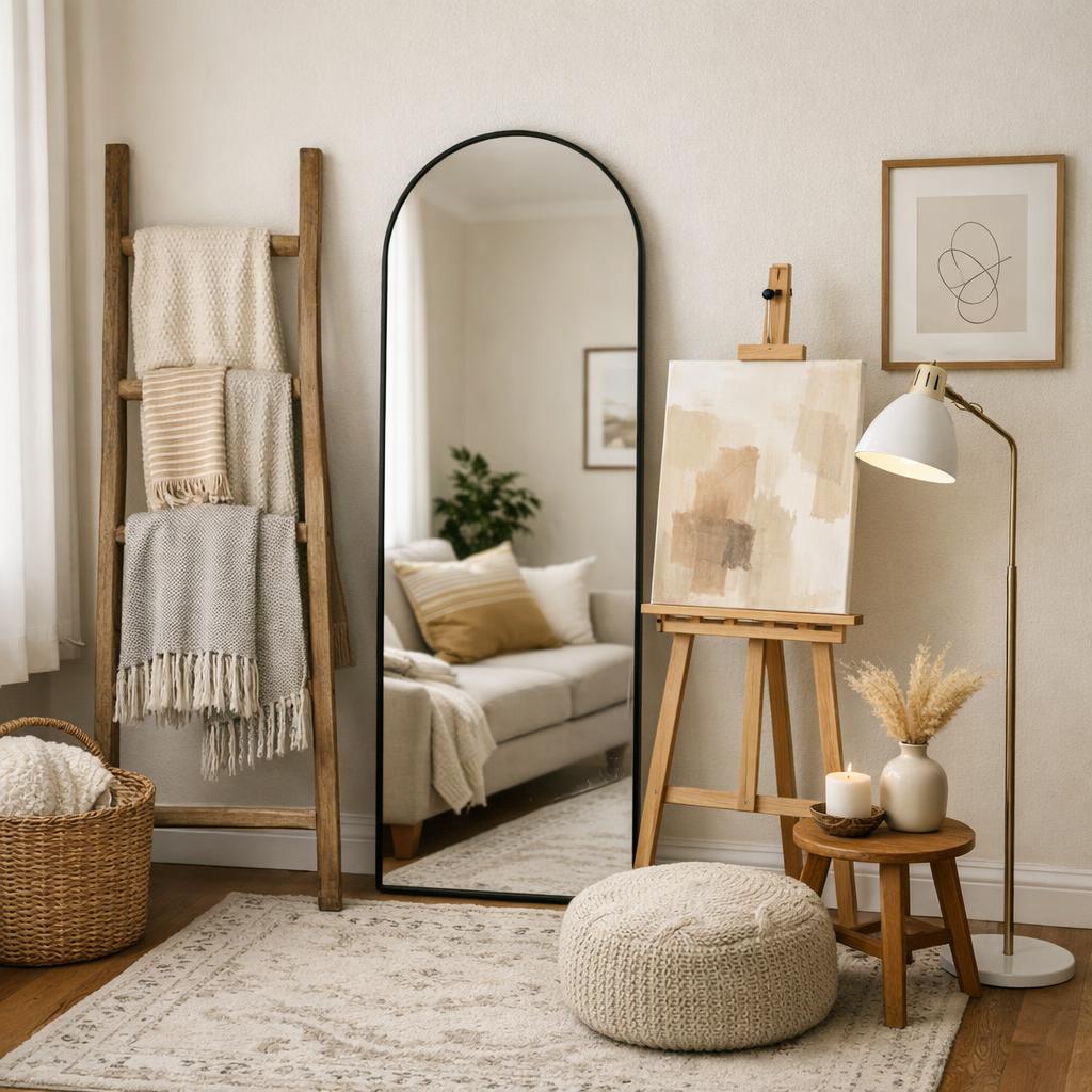 renter friendly corner decor