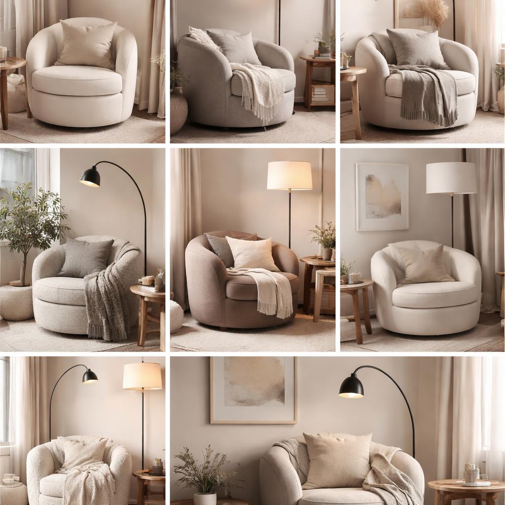 swivel chair reading nook