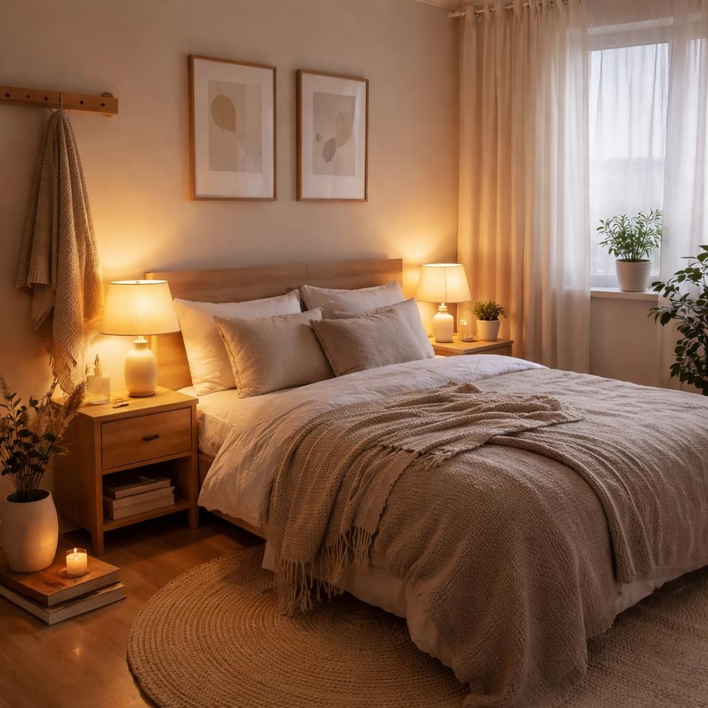Soft lighting bedroom
