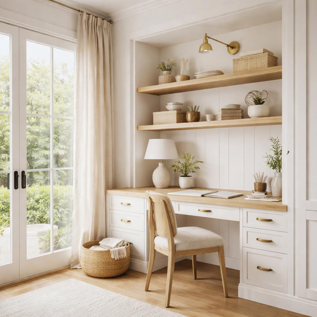 Minimal desk setup small bedroom