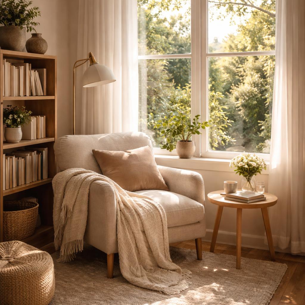 cozy reading nook space