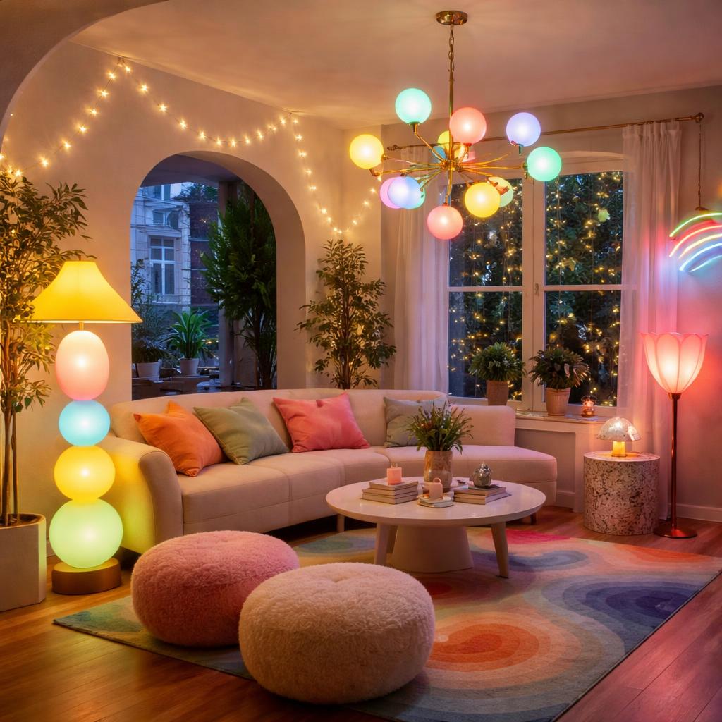Creative living room lighting