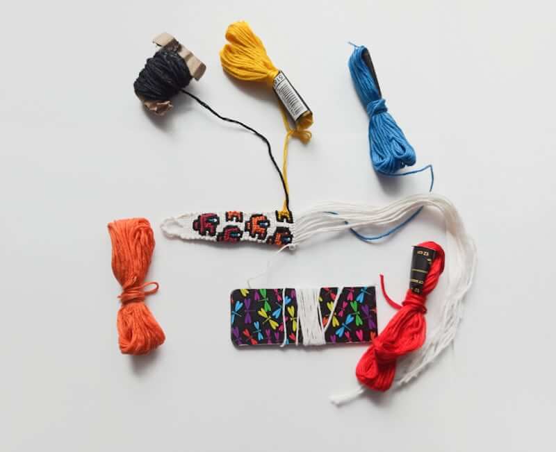 handmade fabric and paper bookmark DIY project