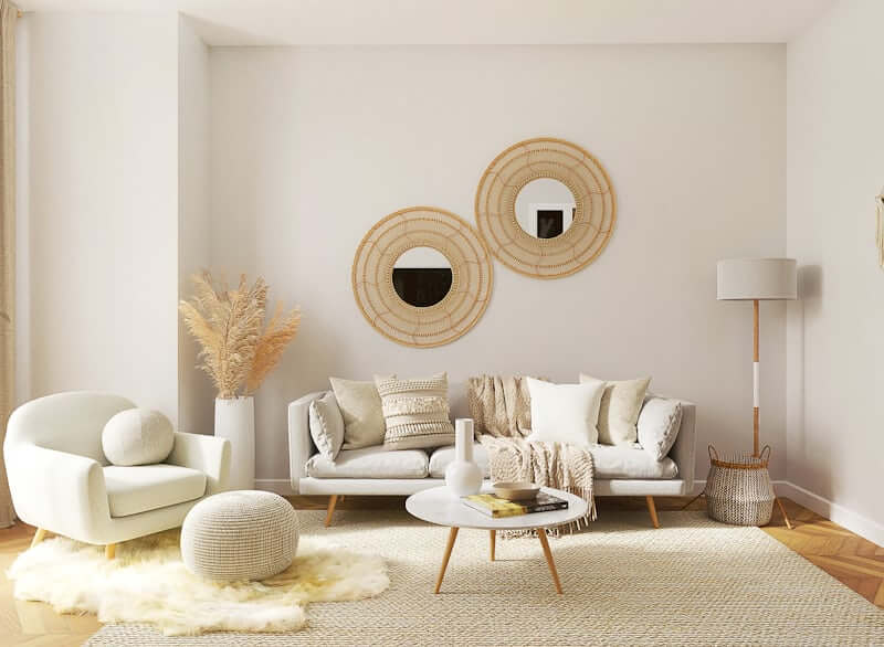 cozy living room ideas with warm lighting and layered textures
