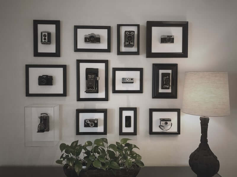 Framed affordable prints styled as a budget gallery wall