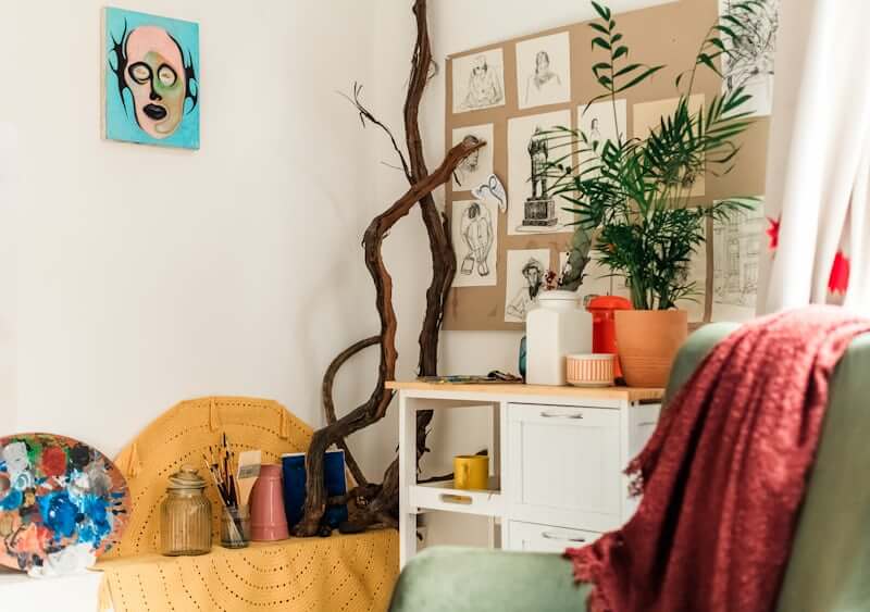 DIY home decor ideas materials laid out for an easy budget-friendly project